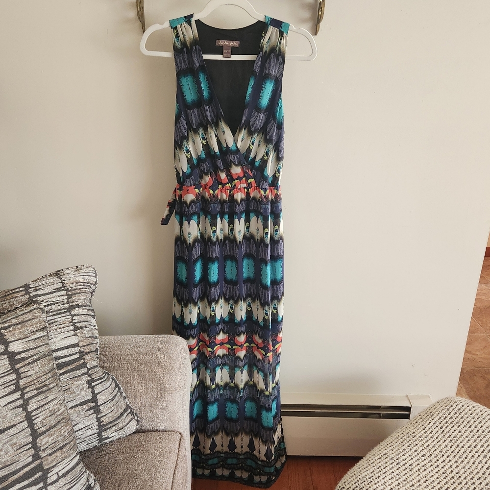 Charlie Jade Boho Print Long Maxi Dress